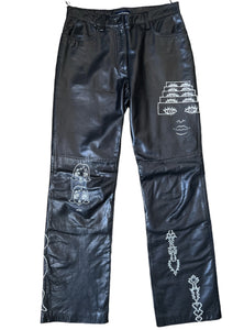 Tattoo Leather Pants #8