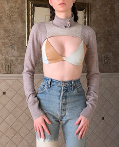 Patchwork Leather Bralette